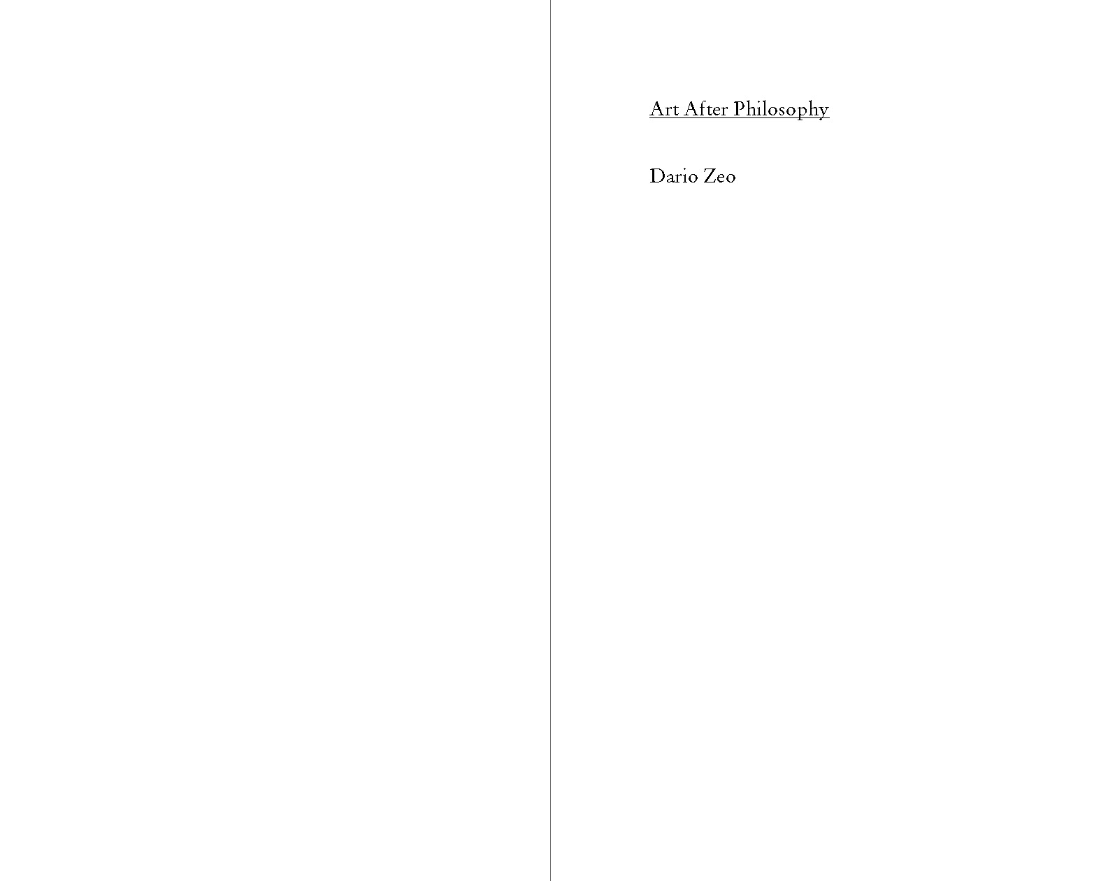Art After Philosophy