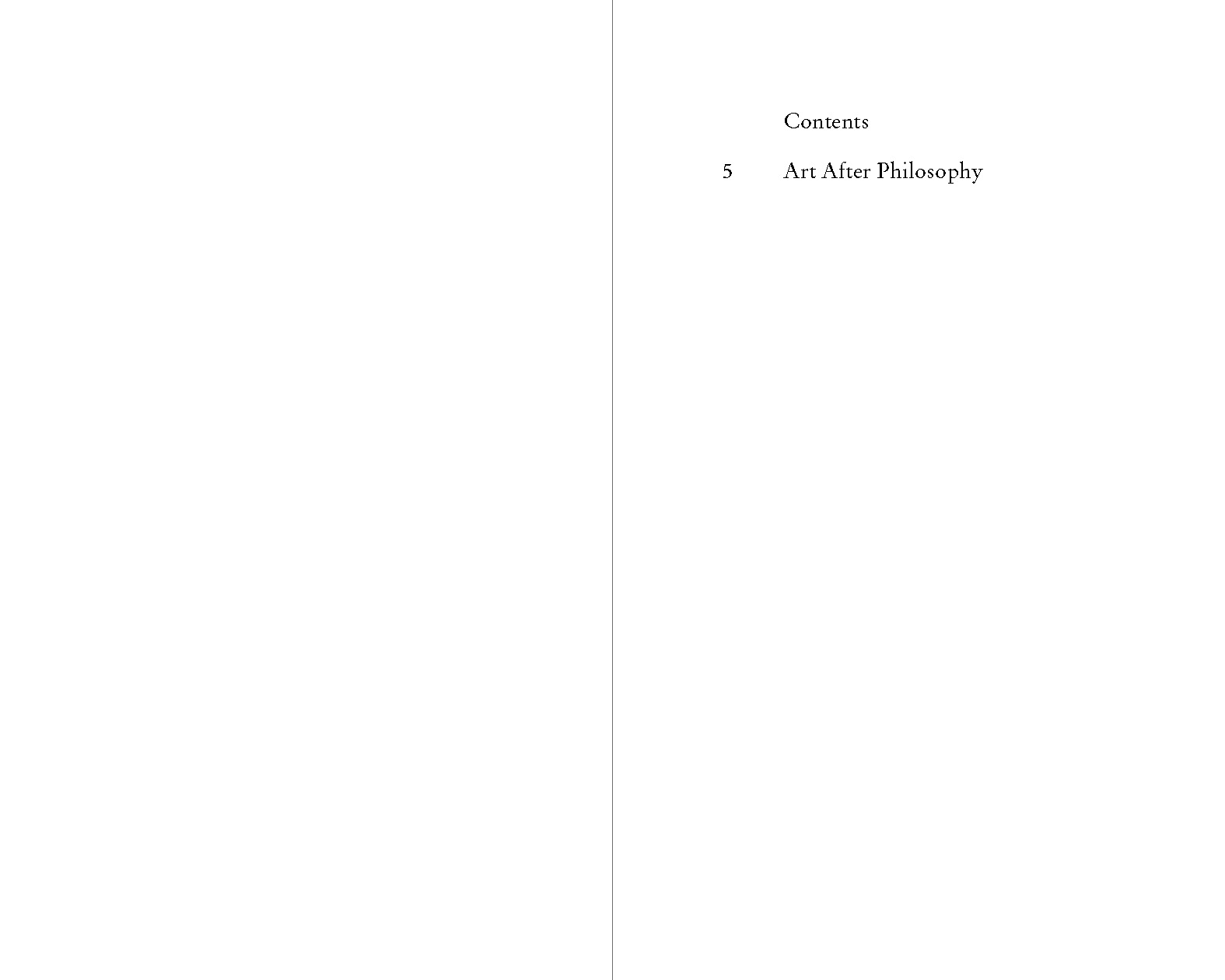 Art After Philosophy
